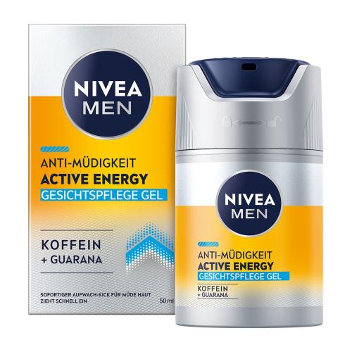 Miniaturka artykułu - Nivea Men Active Energy Energetyzujący krem-żel do twarzy dla mężczyzn, 50 ml