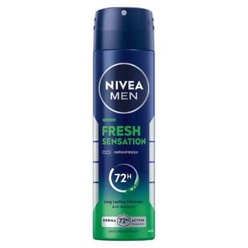 Miniaturka artykułu - NIVEA MEN Antyperspirant męski w sprayu FRESH SENSATION, 150ml
