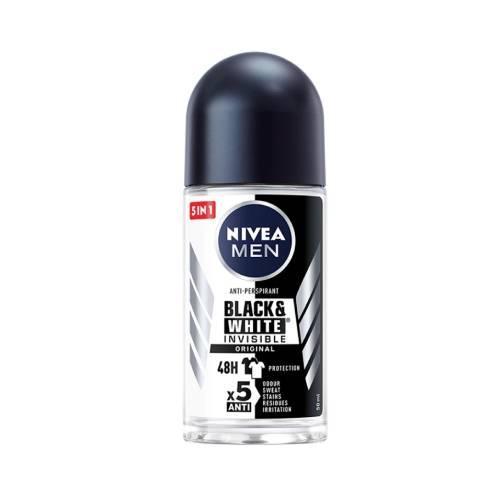 Miniaturka artykułu - NIVEA MEN Black&White Invisible Original roll-on Antyperspirant w kulce dla mężczyzn, 50ml