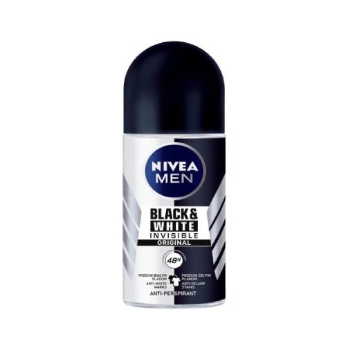 Miniaturka artykułu - NIVEA Men Black And White Ivisible Original Dezodorant Roll-On, 50ml
