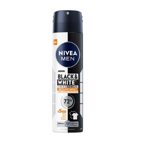 Miniaturka artykułu - NIVEA MEN Black & White Invisible Ultimate Impact Antyperspirant dla mężczyzn, 150ml