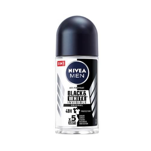 Miniaturka artykułu - NIVEA Men Black&White Invisible Original Dezodorant Roll-On, 50ml