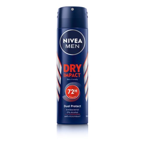 Miniaturka artykułu - NIVEA Men Dry Impact Antyperspirant męski w sprayu, 150ml