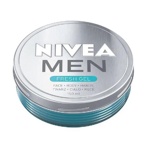 Miniaturka artykułu - NIVEA Men Fresh Gel Krem żel do twarzy, ciała i rąk, 150ml  