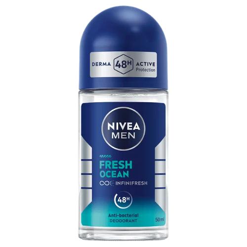 Miniaturka artykułu - NIVEA MEN Fresh Ocean Antyperspirant w kulce roll-on, 50ml