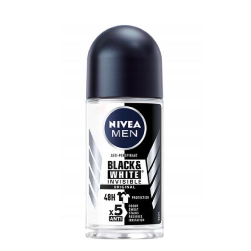 Miniaturka artykułu - NIVEA Men  Antyperspirant Roll-on Black&White Invisible, 50ml