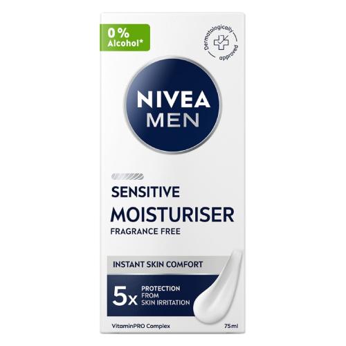 Miniaturka artykułu - NIVEA MEN Sensitive Krem łagodzący do twarzy, 75ml