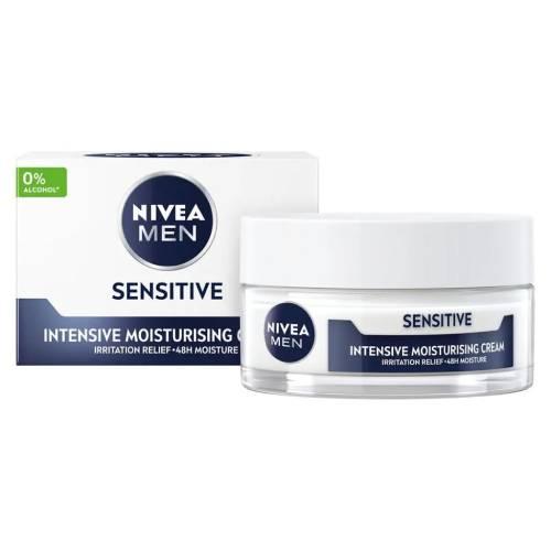 Miniaturka artykułu - NIVEA MEN Sensitive Nawilżający krem do twarzy, 50ml
