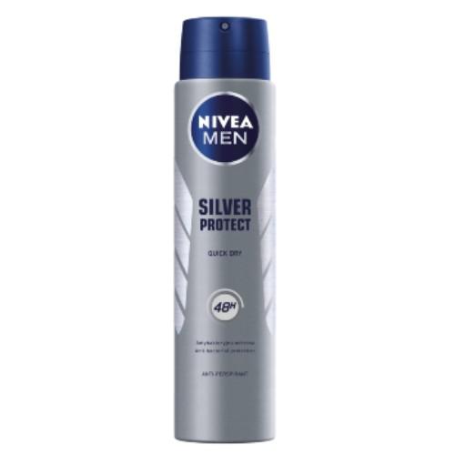Miniaturka artykułu - NIVEA MEN SILVER PROTECT Antyperspirant w aerozolu, 250ml