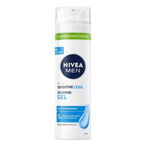 Miniaturka artykułu - NIVEA MEN Żel do golenia Sensitive Cool, 200ml