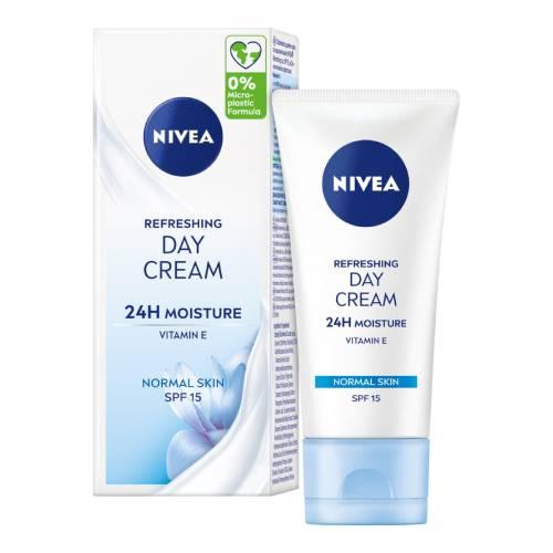 Miniaturka artykułu - NIVEA Odświeżający Krem na dzień 24H Nawilżenia SPF 15, 50 ml