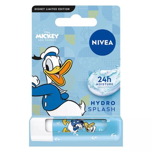 Zdjęcie produktu - NIVEA Disney Donald Pielęgnująca pomadka do ust Hydro Splash, 4,8g