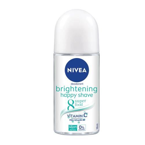 Miniaturka artykułu - NIVEA Brightening Happy Shave Dezodorant roll on, 50 ml