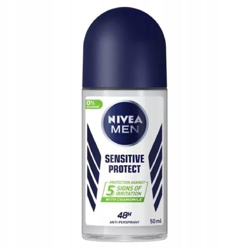 Miniaturka artykułu - NIVEA MEN Sensitive Protect Antyperspirant dla mężczyzn w kulce, 50 ml