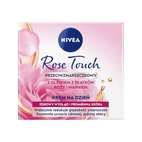 Miniaturka artykułu - NIVEA Rose Touch Przeciwzmarszczkowy krem dzienny, 50ml
