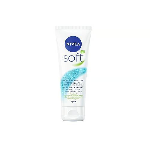 Miniaturka artykułu - Nivea Soft Creme Uniwersalny krem do twarzy i ciała w tubce, 75 ml