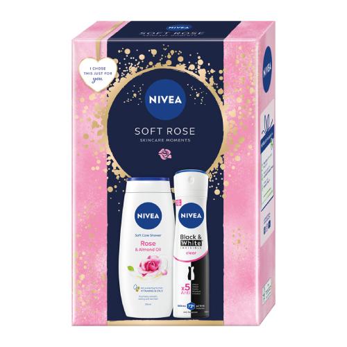 Miniaturka artykułu - NIVEA Soft Ros&eacute; Zestaw żel pod prysznic, 250ml + antyperspirant, 150ml