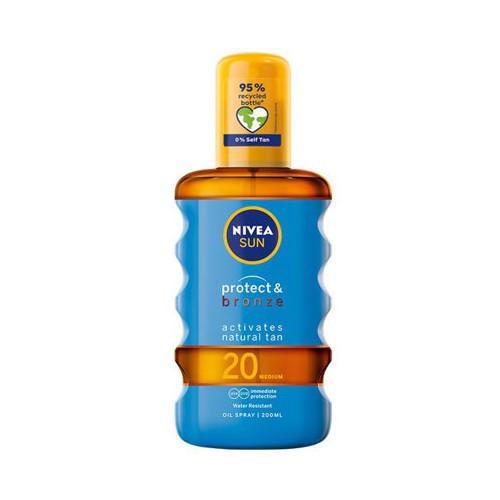 Nivea Sun Protect & Bronze Olejek aktywujący opaleniznę SPF20, 200ml