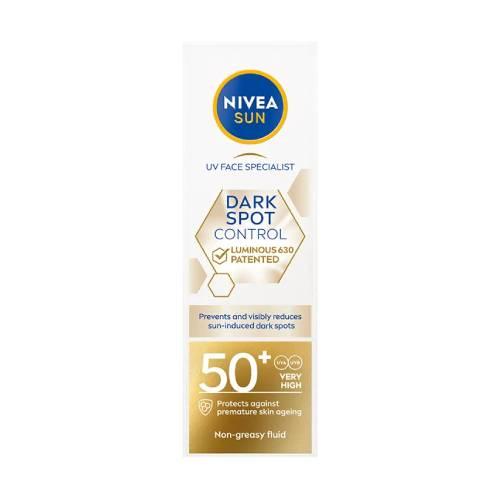 Miniaturka artykułu - NIVEA SUN Dark Spot Control Luminous630 Przeciwsłoneczny krem do twarzy SPF50+, 40ml
