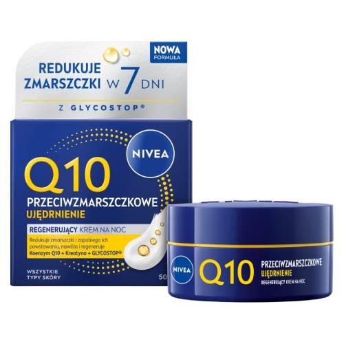 Miniaturka artykułu - Nivea Q10 Przeciwzmarszczkowe Ujędrnienie Regenerujący krem na noc, 50 ml