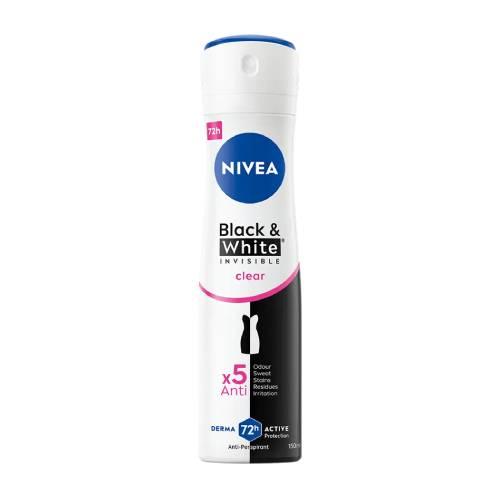 Miniaturka artykułu - NIVEA Women Antyperspirant Black&White Ivisible Clear, 150ml