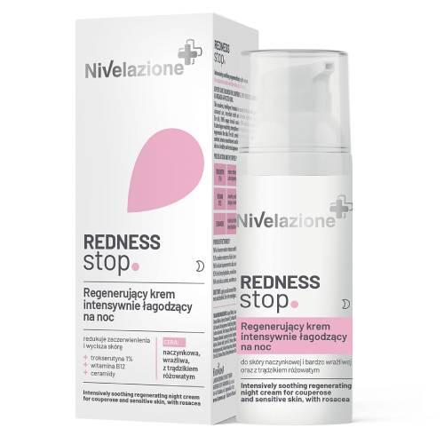 Miniaturka artykułu - Nivelazione Redness Stop Regenerujący krem intensywnie łagodzący na noc, 50 ml