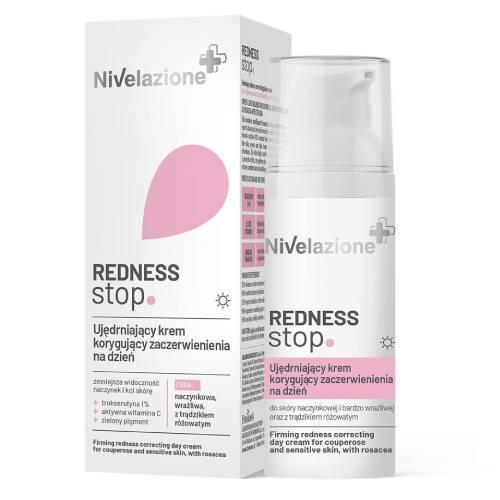 Miniaturka artykułu - Nivelazione Redness Stop Ujędrniający krem do twarzy korygujący zaczerwienienia na dzień do cery naczynkowej, wrażliwej, 50 ml