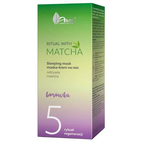 Miniaturka artykułu - AVA Ritual with Matcha 5 Sleeping mask Maska-Krem na noc do sk&oacute;ry suchej i zmęczonej, 50 ml