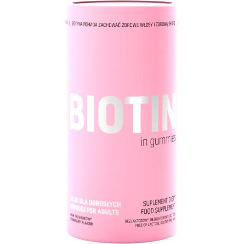 Miniaturka artykułu - Noble Health Biotyna w żelkach smak truskawkowy, 180g