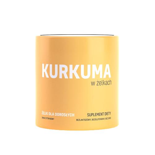 Miniaturka artykułu - Noble Health Kurkuma w żelkach smak cytrynowy, 300g KR&Oacute;TKA DATA 16.02.2023