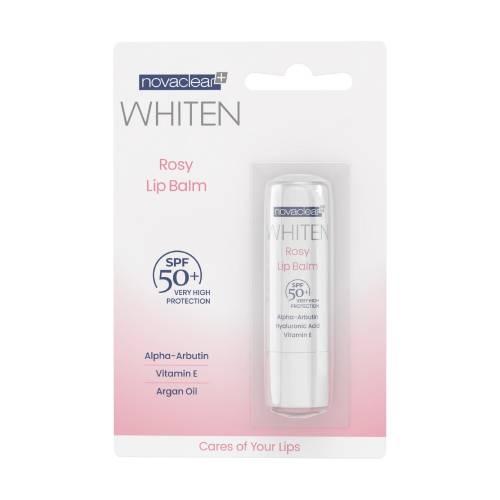 Miniaturka artykułu - NovaClear Whiten Rosy Lip Balm SPF 50+ Pomadka do ust ochronna, 4,9 g