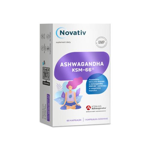 Miniaturka artykułu - Novativ Ashwagandha KSM-66, 60kaps.