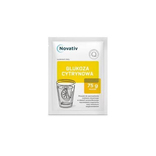 Miniaturka artykułu - Novativ Glukoza cytrynowa proszek, 75g