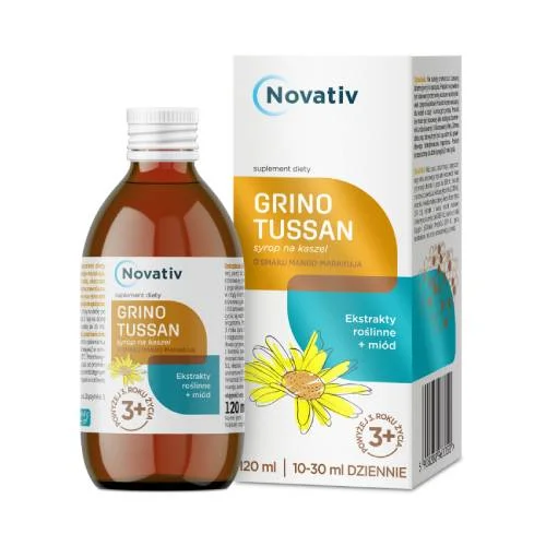 Miniaturka artykułu - Novativ Grinotussan Syrop, 120ml