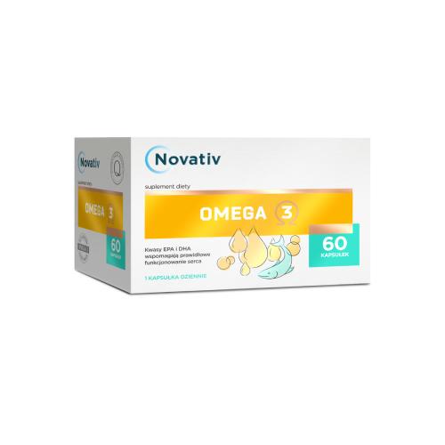 Miniaturka artykułu - Novativ Omega-3, 60kaps.