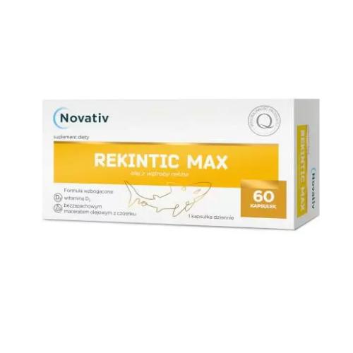 Miniaturka artykułu - Novativ Rekintic Max olej z wątroby rekina, 60kaps.