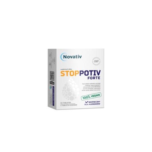Miniaturka artykułu - NOVATIV Stoppotiv Forte, 60tabletek 