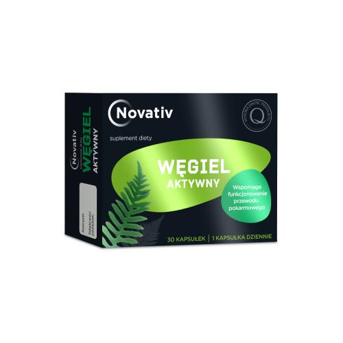 Zdjęcie produktu - Novativ Węgiel aktywny, 30kaps.