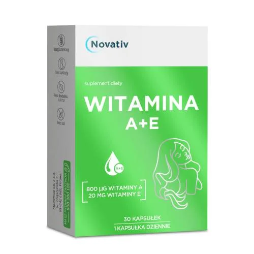 Miniaturka artykułu - Novativ Witamina A+E, 30kaps.