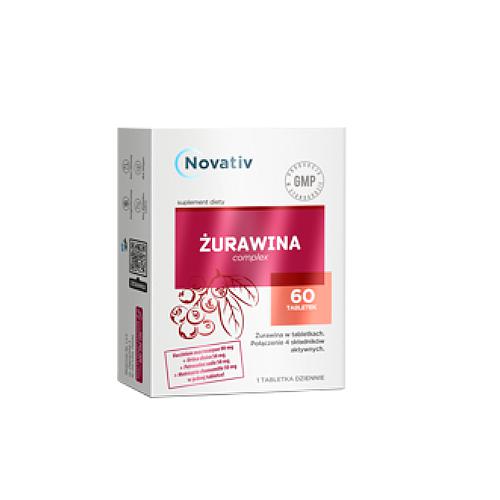 Miniaturka artykułu - Novativ Żurawina Complex, 60 tabletek