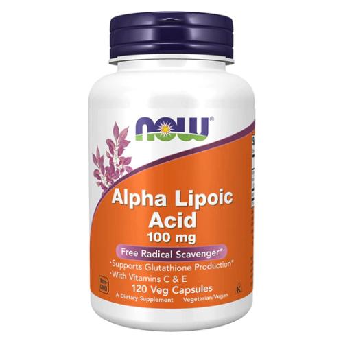 Miniaturka artykułu - NOW Alpha Lipoic Acid 100mg -120 kapsułek