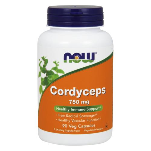 Miniaturka artykułu - NOW Cordyceps 750mg, 90 kaps.