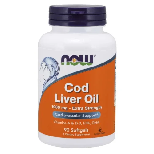 Miniaturka artykułu - NOW FOODS Cod Liver Oil, 90 kaps.
