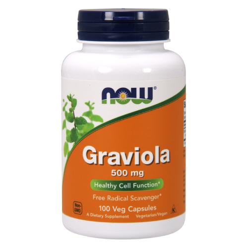 Miniaturka artykułu - Now Foods Graviola 500 mg, 100 kaps.