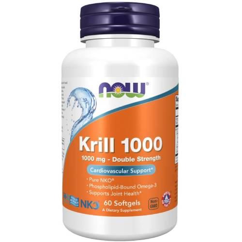 Miniaturka artykułu - Now Foods Krill Oil 1000 mg Double Strength, 60 kaps.