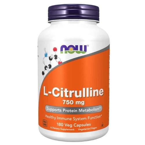 Miniaturka artykułu - NOW FOODS L-Citrulline 750 mg, 180 kaps.
