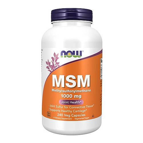 Miniaturka artykułu - Now Foods MSM 1000 mg, 240 kaps.