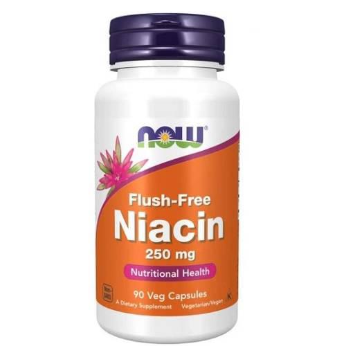 Miniaturka artykułu - NOW FOODS Niacin flush-free 250mg, 90 kaps.