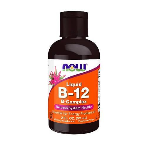 Miniaturka artykułu - Now Foods Witamina B12 B-complex, 59 ml