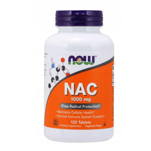 Miniaturka artykułu - NOW Nac N-acetylocysteina 1000 mg, 120 tabletek